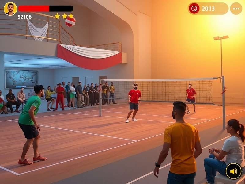 Indian Spike Star gameplay screenshot showing volleyball action